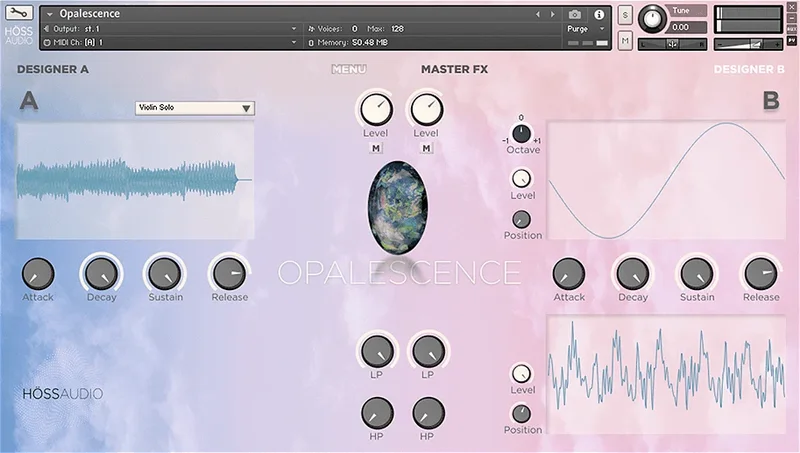 HOSS Audio Opalescence interface