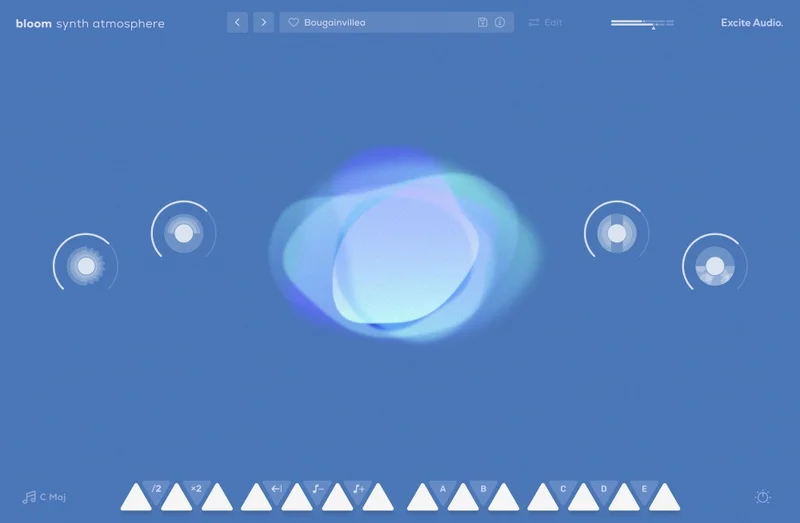 Excite Audio Bloom Synth Atmosphere Lite interface
