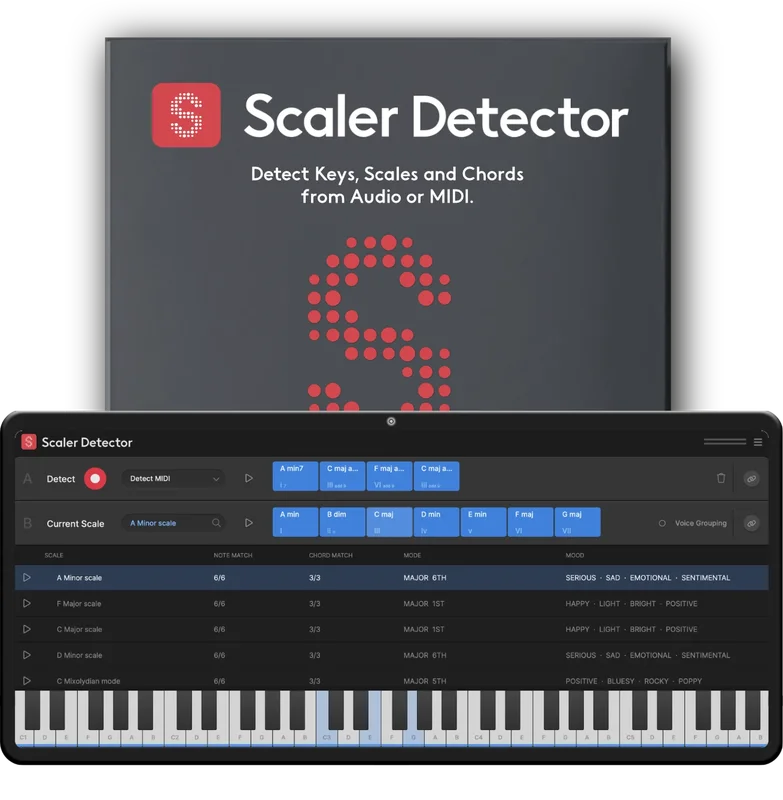 Scaler Music Scaler Detector interface