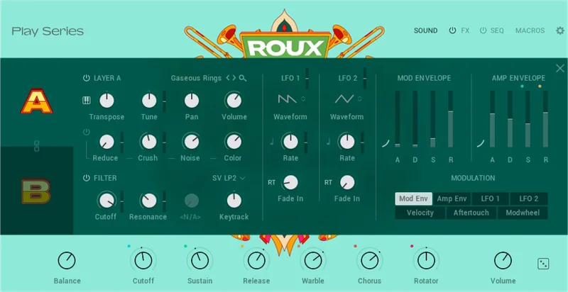 Native Instruments Roux interface