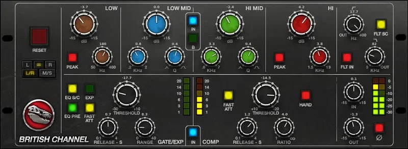 IK Multimedia British Channel T-RackS Single Plugin interface