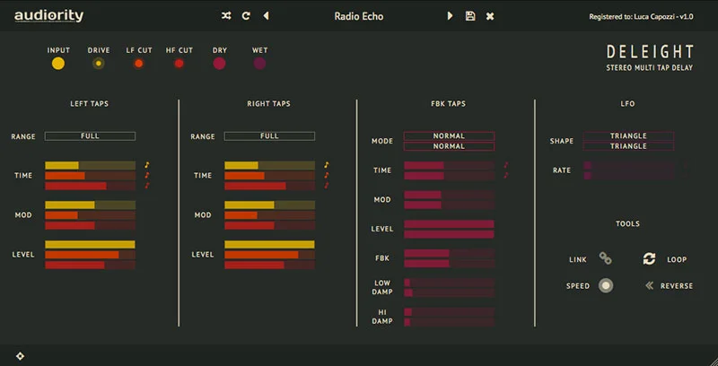 Audiority Deleight interface