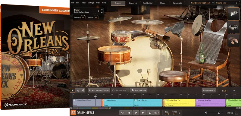 Toontrack EZX: New Orleans interface