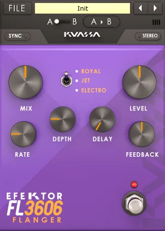 Kuassa EFEKTOR FL3606 Flanger interface