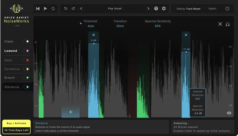 NoiseWorks VoiceAssist interface