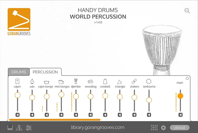 GoranGrooves - Handy Drums WORLD PERCUSSION interface