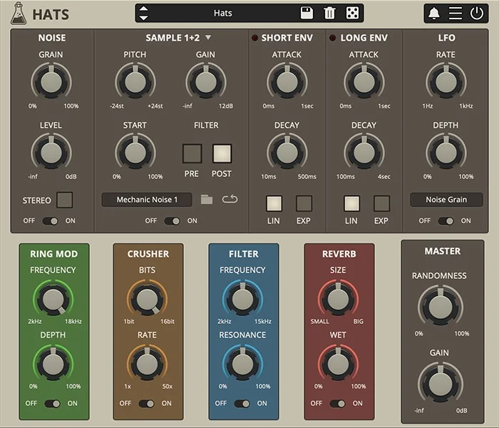 AudioThing Hats interface