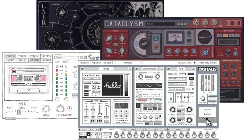 Aberrant DSP Digitalis + SketchCassette II + Lair + Cataclysm Bundle interface