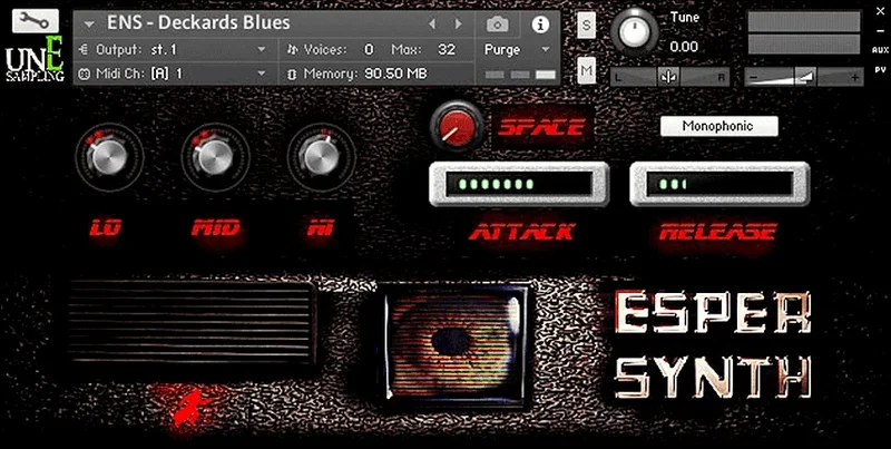 Unearthed Sampling Esper Synth interface