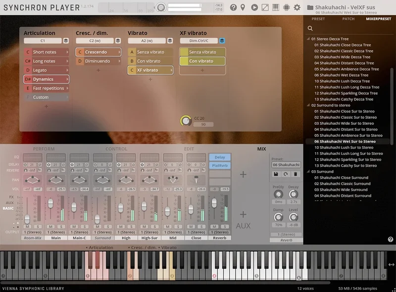VSL Synchron Shakuhachi interface
