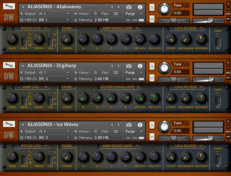 Hideaway Studio Aliasonix Kontakt Instrument interface