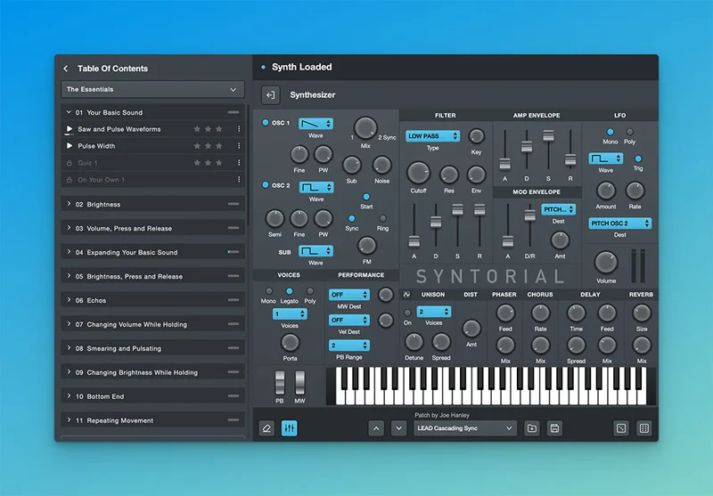 Audible Genius Syntorial 2.0 interface