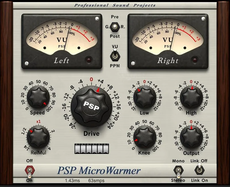 PSP Audioware MicroWarmer interface