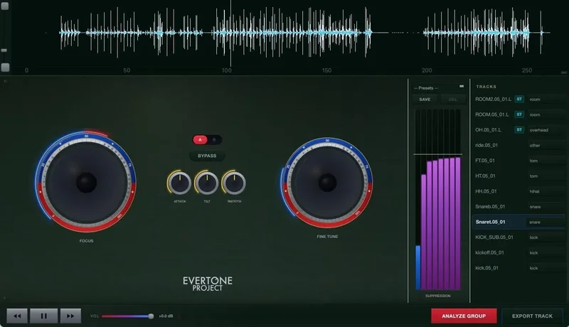 Evertone Project Pro DeBleed interface