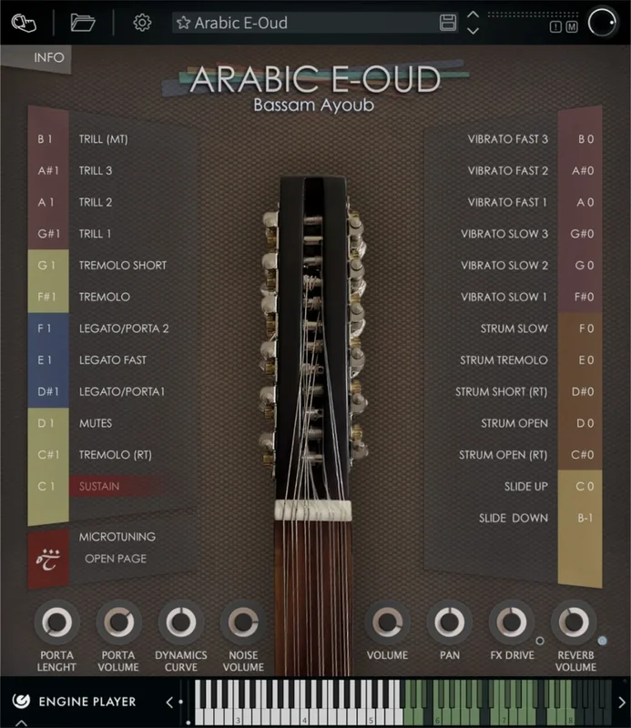 Engine Audio Arabic E-Oud interface