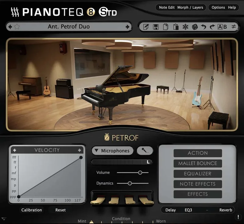 Modartt Pianoteq Instrument Pack: Petrof interface