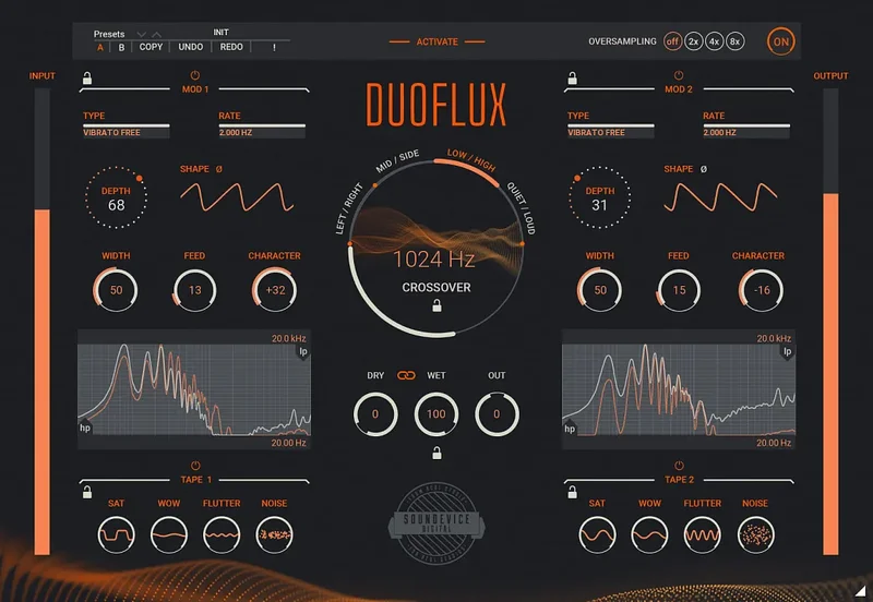 United Plugins Duoflux interface
