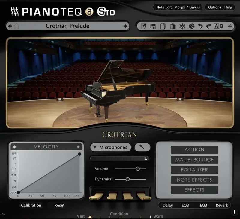 Pianoteq Grotrian Concert Royal interface