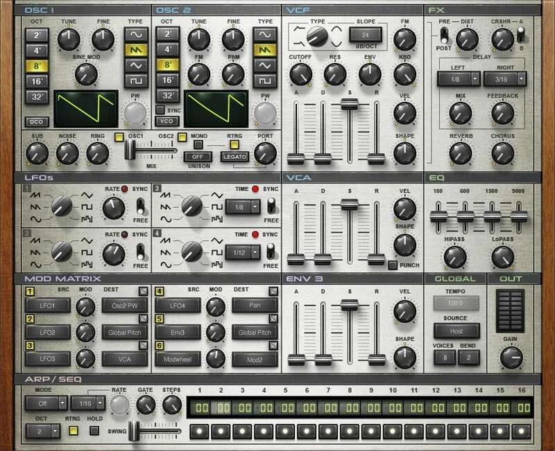 Waves Element 2.0 Virtual Analog Synth interface