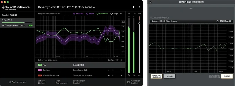 Sonarworks SoundID Reference for Headphones + Apollo Correction Add-On interface