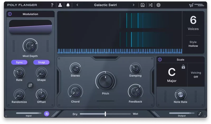 Minimal Audio Poly Flanger interface