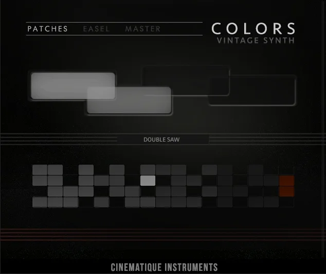 Cinematique Instruments Colors: Vintage Synth interface