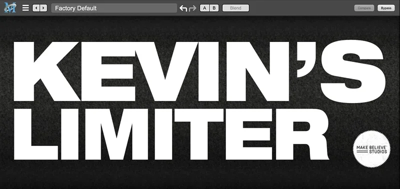 Metric Halo x Make Believe Studios Kevin's Limiter interface