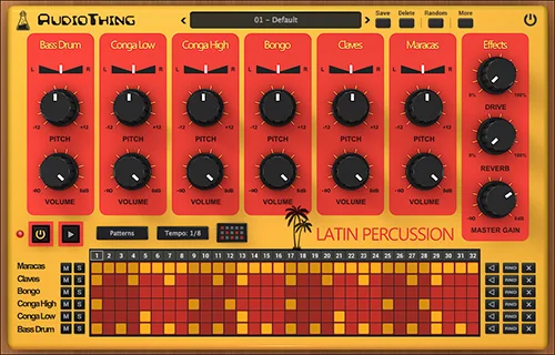 AudioThing Latin Percussion interface