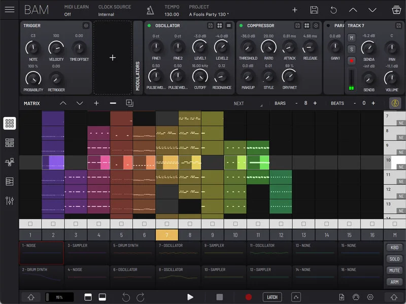 Imaginando BAM - Beat Maker & Music Maker interface