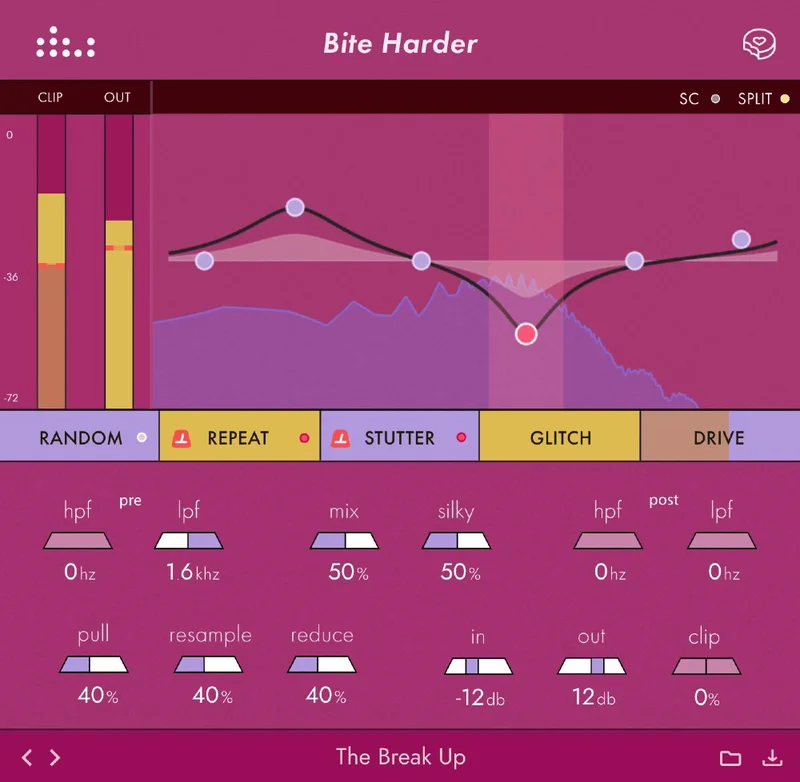 Denise Audio Bite Harder interface
