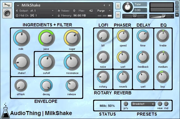 AudioThing MilkShake interface