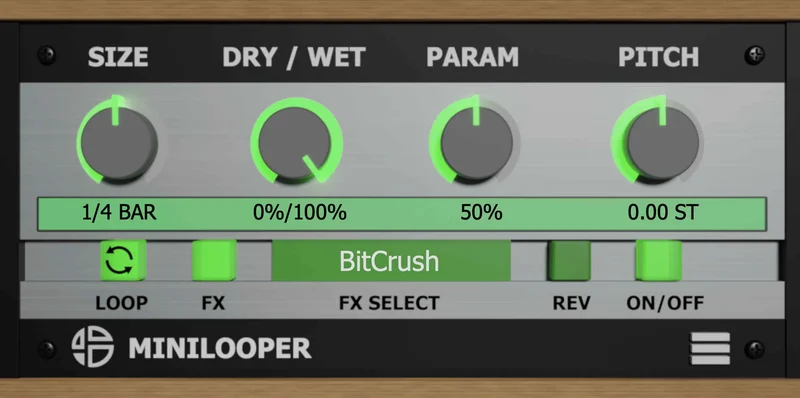 Audio Blast Mini Looper interface
