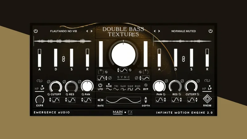 Emergence Audio Double Bass Textures interface