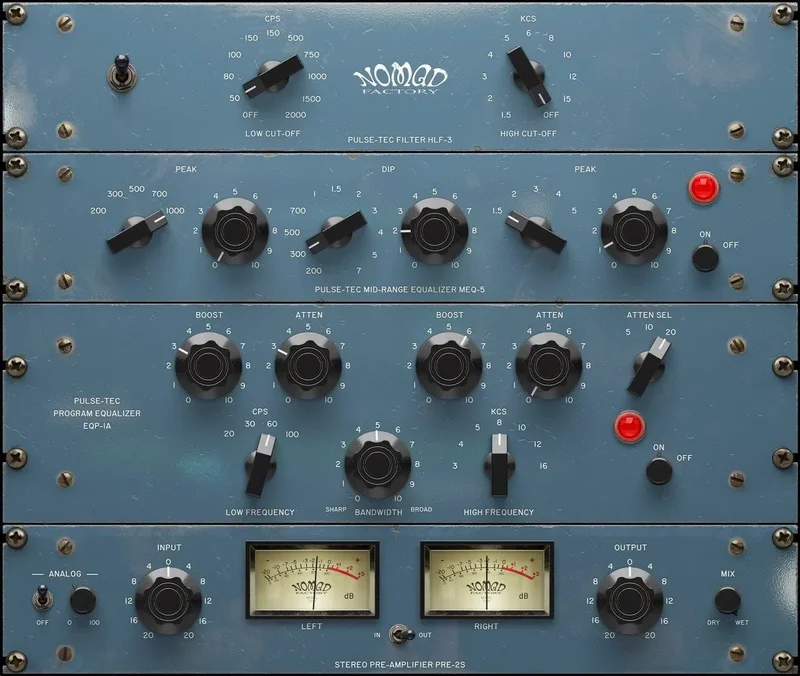 Nomad Factory Pulse-Tec EQs v2 interface