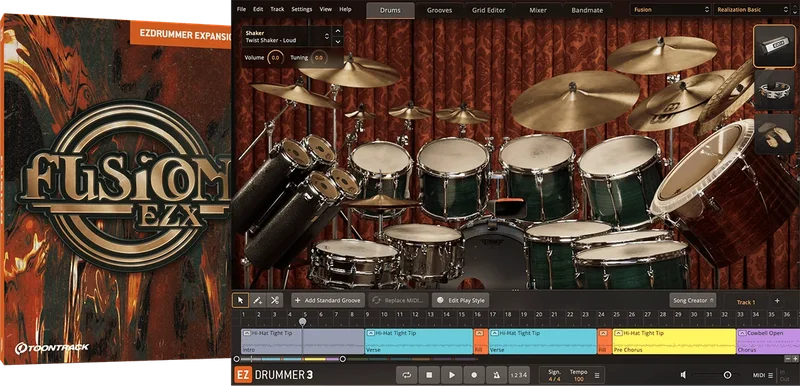 Toontrack EZX Fusion interface