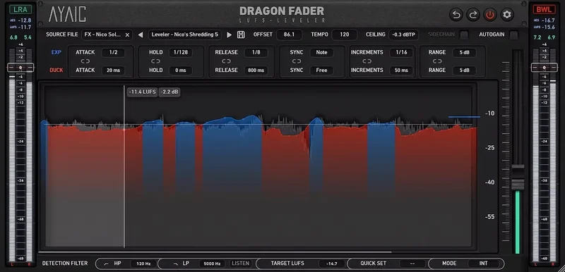 AyaicWare AYAIC Dragon Fader interface