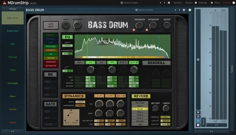 MeldaProduction MDrumStrip interface