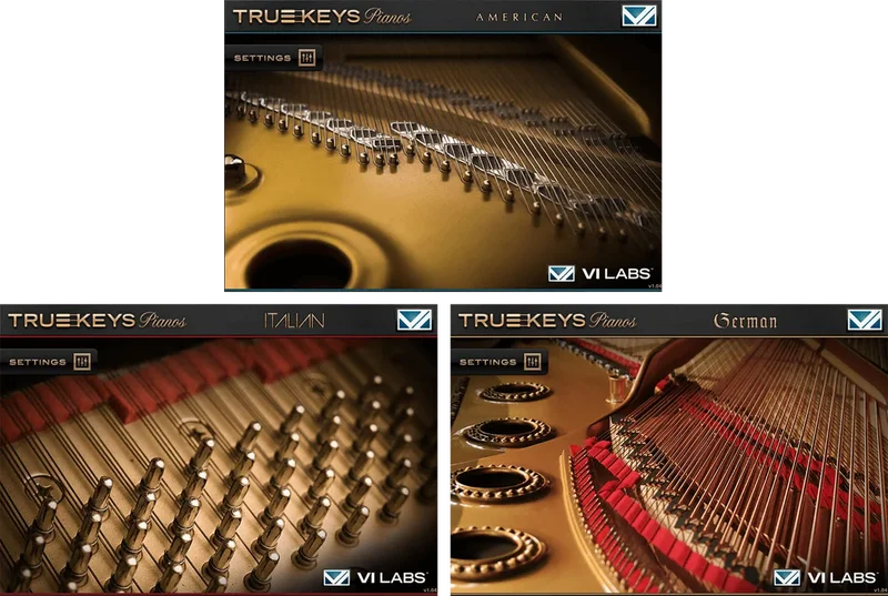 VI Labs True Keys Pianos Bundle interface