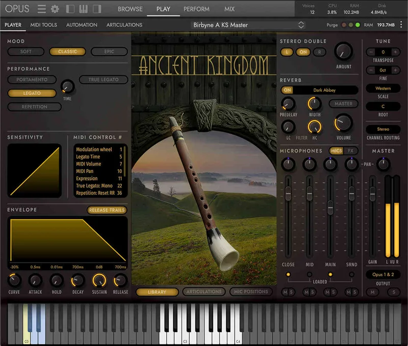 EastWest Sounds Ancient Kingdom interface