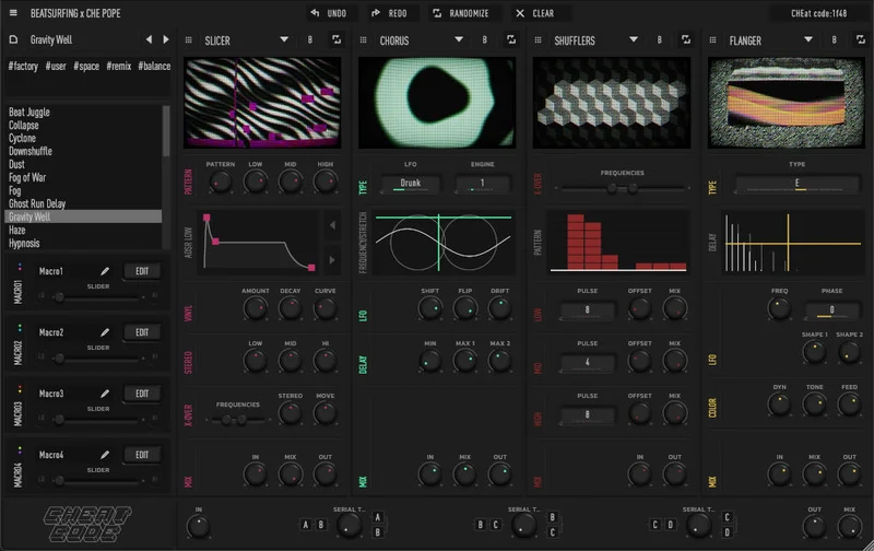 BEATSURFING CHEat Code interface