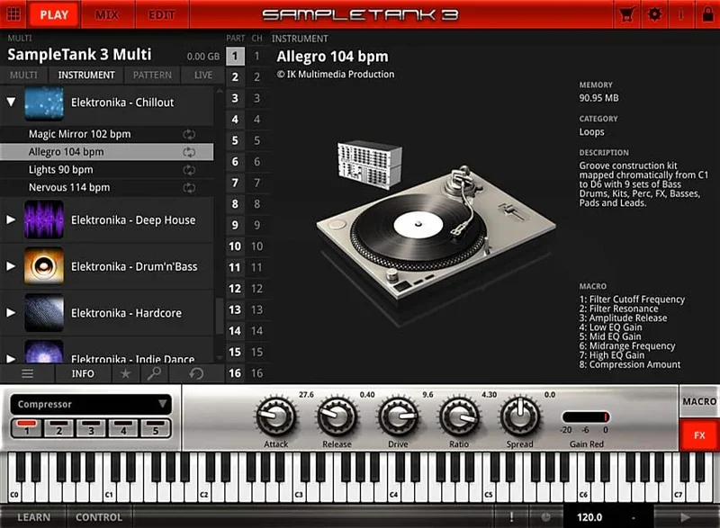 IK Multimedia Elektronika Chillout interface