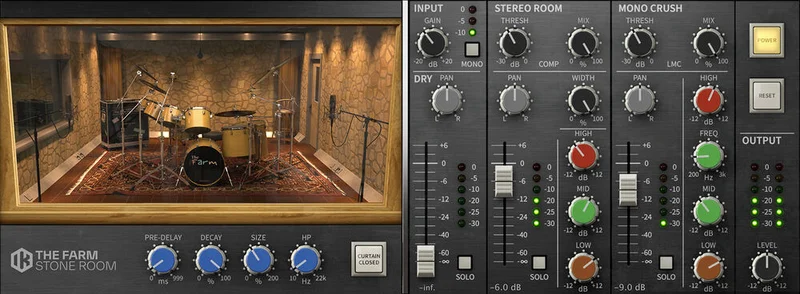 IK Multimedia The Farm Stone Room Studio Reverb interface