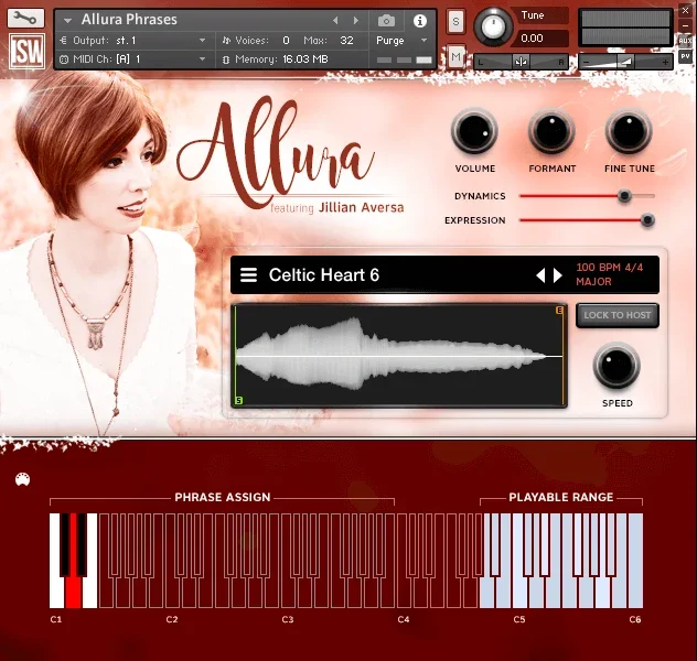 Impact Soundworks Allura Vol 1 interface