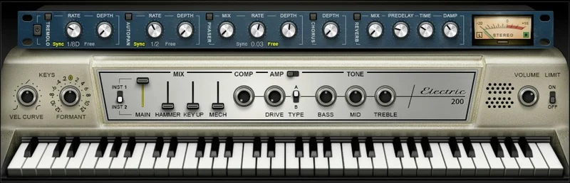Waves Electric 200 Piano interface