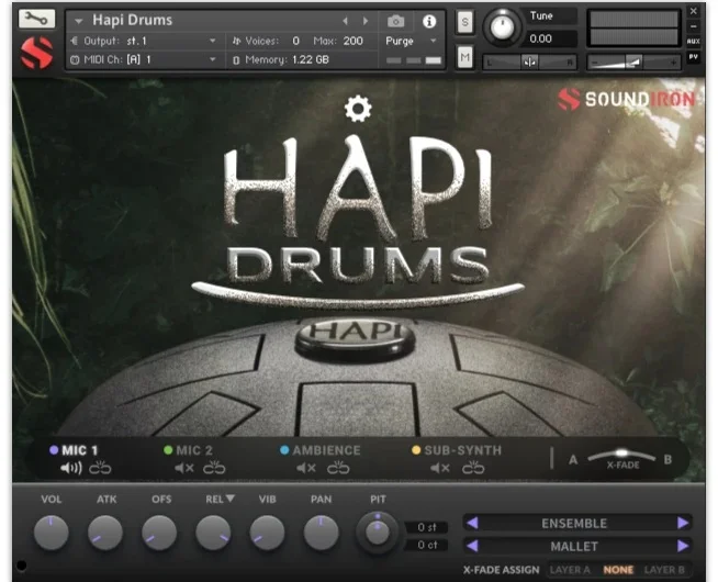 Soundiron Hapi Drums interface