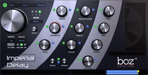 Boz Digital Labs Imperial Delay interface