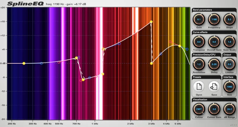 Photosounder SplineEQ interface