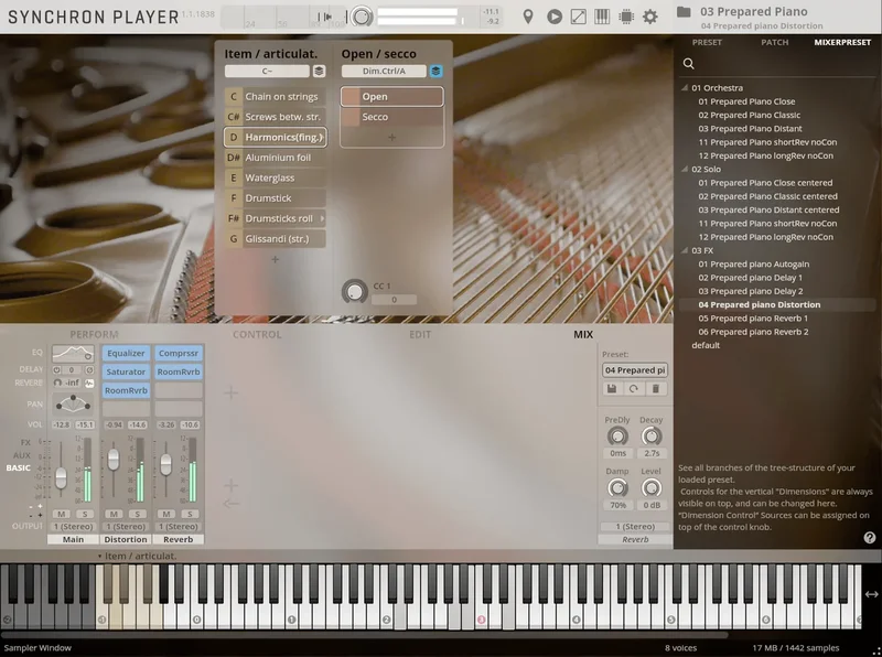 VSL SYNCHRON-ized Special Keyboards interface