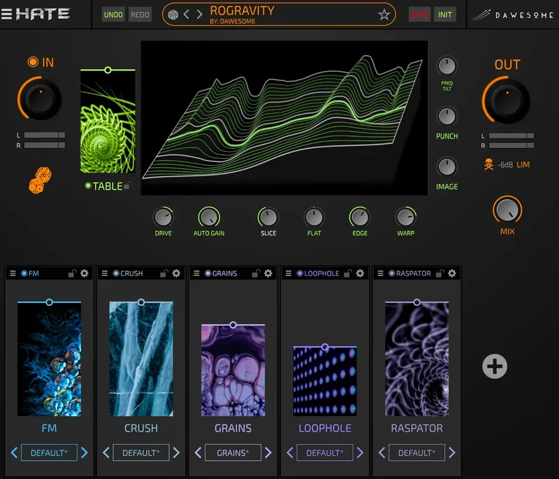 Tracktion HATE interface
