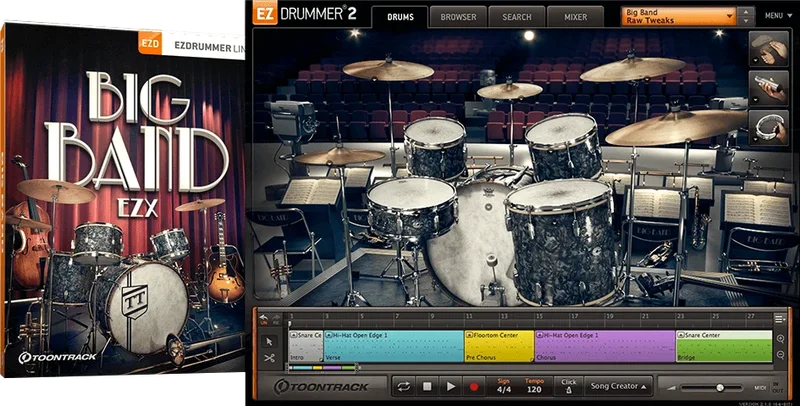 Toontrack EZX Big Band interface